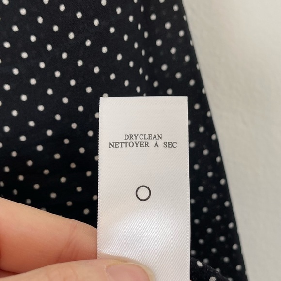 A.L.C. Jerry Silk Long Sleeve Lace Panel Blouse | Polka Dot Print Chiffo… - Picture 9 of 9